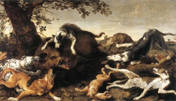 Wild Boar Hunt Frans Snyders dog Oil Paintings